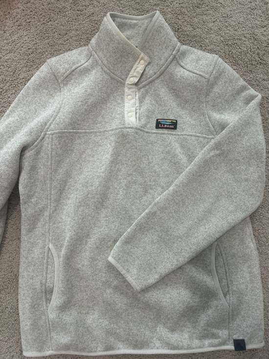 L.L. Bean Jackets & Blazers - L.L. Bean Beige Women’s L Better Sweater Pullover